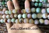 CAA2267 15.5 inches 12mm faceted round banded agate beads