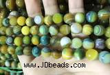 CAA2273 15.5 inches 10mm faceted round banded agate beads