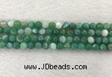 CAA2279 15.5 inches 8mm faceted round banded agate beads