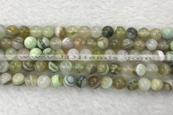 CAA2310 15.5 inches 8mm round banded agate gemstone beads