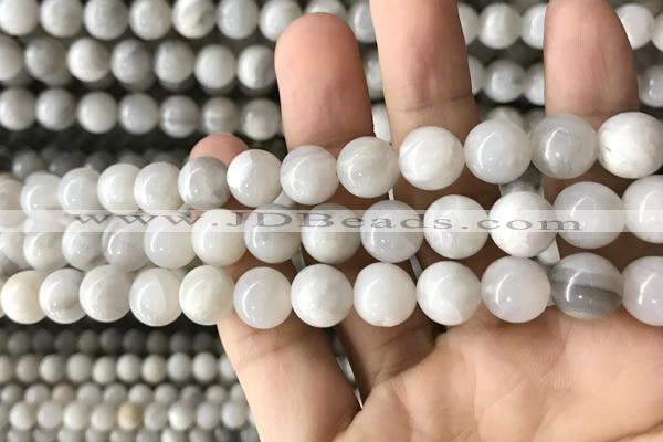 CAA2343 15.5 inches 10mm round white crazy lace agate beads wholesale