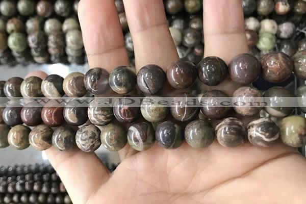 CAA2374 15.5 inches 12mm round ocean agate beads wholesale