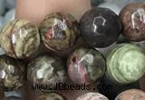 CAA2386 15.5 inches 8mm faceted round ocean agate beads wholesale