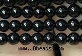 CAA2401 15.5 inches 3mm round black agate beads wholesale