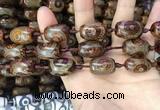 CAA2667 15.5 inches 14*21mm - 16*22mm drum tibetan agate dzi beads