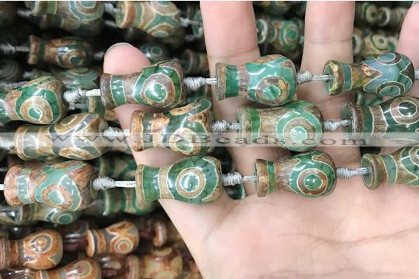 CAA2676 15.5 inches 15*23mm - 16*28mm vase-shaped tibetan agate dzi beads