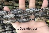 CAA2689 15.5 inches 12*30mm - 14*30mm rice tibetan agate dzi beads