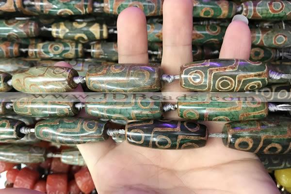 CAA2696 15.5 inches 14*38mm - 16*43mm rice tibetan agate dzi beads