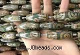 CAA2705 15.5 inches 14*38mm - 16*43mm rice tibetan agate dzi beads