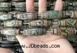 CAA2707 15.5 inches 14*38mm - 16*43mm rice tibetan agate dzi beads