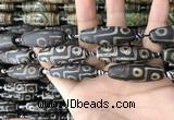 CAA2708 15.5 inches 14*38mm - 16*43mm rice tibetan agate dzi beads