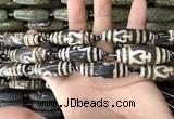 CAA2714 15.5 inches 14*38mm - 16*43mm rice tibetan agate dzi beads