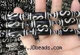 CAA2727 15.5 inches 10*28mm - 11*30mm rice tibetan agate dzi beads