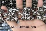 CAA2728 15.5 inches 10*28mm - 11*30mm rice tibetan agate dzi beads