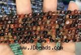 CAA2801 15 inches 4mm faceted round fire crackle agate beads wholesale