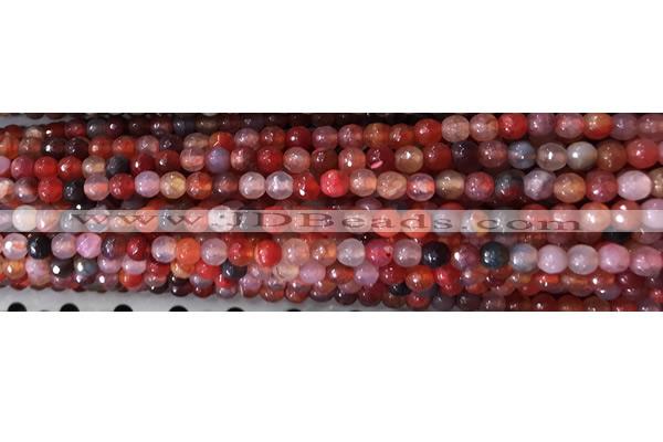 CAA2890 15 inches 6mm faceted round fire crackle agate beads wholesale