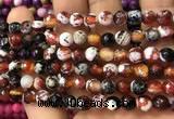 CAA2913 15 inches 6mm faceted round fire crackle agate beads wholesale