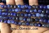 CAA2932 15 inches 6mm faceted round fire crackle agate beads wholesale