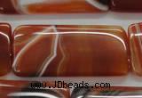 CAA301 15.5 inches 25*50mm rectangle red line agate gemstone beads