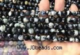 CAA3013 15 inches 8mm faceted round fire crackle agate beads wholesale