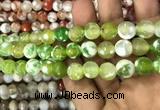 CAA3079 15 inches 10mm faceted round fire crackle agate beads wholesale