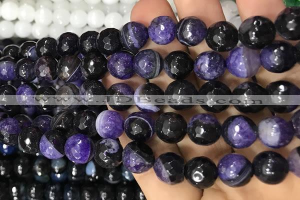 CAA3095 15 inches 10mm faceted round fire crackle agate beads wholesale