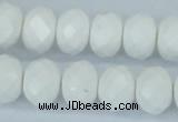 CAA31 15.5 inches 10*14mm rondelle white agate gemstone beads