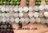 CAA3147 15 inches 12mm faceted round fire crackle agate beads wholesale