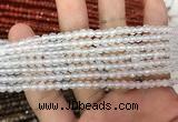 CAA3260 15 inches 4mm faceted round agate beads wholesale