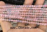 CAA3275 15 inches 4mm faceted round agate beads wholesale