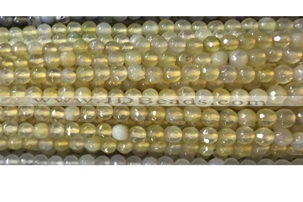 CAA3291 15 inches 6mm faceted round agate beads wholesale