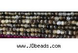 CAA3294 15 inches 6mm faceted round agate beads wholesale