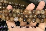 CAA3378 15 inches 10mm faceted round agate beads wholesale