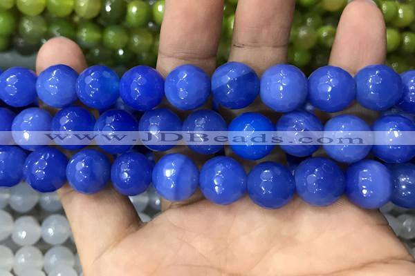 CAA3409 15 inches 12mm faceted round agate beads wholesale