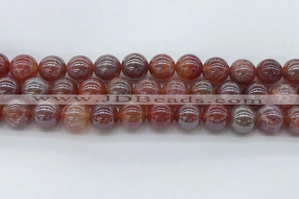 CAA3504 15.5 inches 12mm round AB-color fire agate beads wholesale