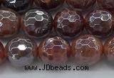 CAA3510 15.5 inches 8mm faceted round AB-color fire agate beads