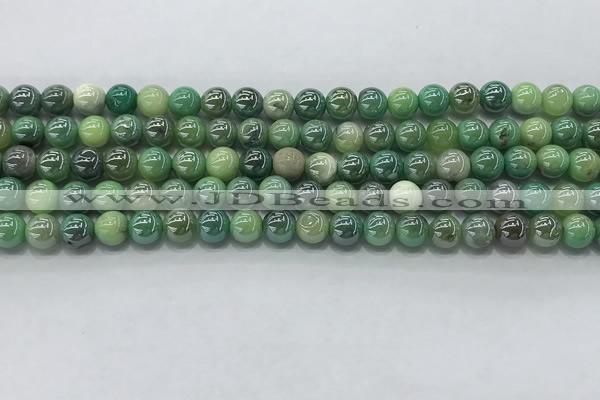 CAA3516 15.5 inches 6mm round AB-color grass agate beads wholesale