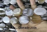 CAA3568 15.5 inches 22*30mm oval grey Botswana agate beads