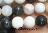 CAA3575 15.5 inches 4mm round parral dendrite agate beads