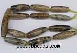 CAA3617 15.5 inches 18*50mm - 15*55mm rice ocean agate beads