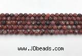 CAA3628 15.5 inches 4mm faceted round Portuguese agate beads