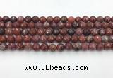 CAA3629 15.5 inches 6mm faceted round Portuguese agate beads