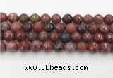 CAA3632 15.5 inches 12mm faceted round Portuguese agate beads