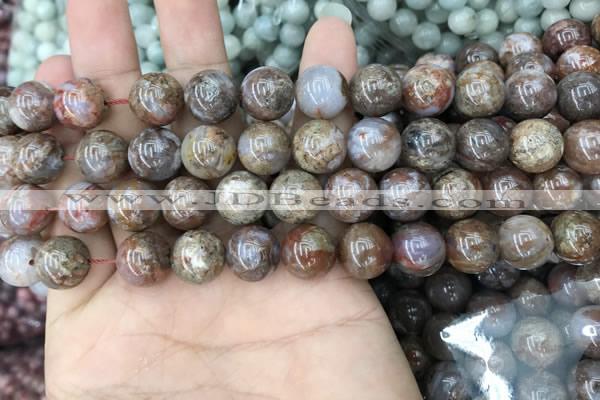 CAA3638 15.5 inches 8mm round flower agate beads wholesale