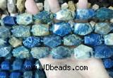 CAA3713 15*22mm - 16*25mm faceted nuggets chrysanthemum agate beads