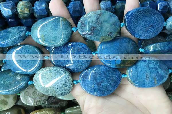 CAA3726 25*35mm - 30*40mm freeform chrysanthemum agate beads