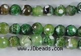 CAA375 15.5 inches 8mm faceted round fire crackle agate beads