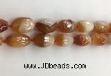 CAA3796 15*25mm - 18*28mm faceted rice agate druzy geode beads