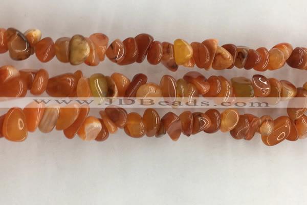 CAA3806 15.5 inches 4*6mm - 8*10mm chips red agate beads wholesale