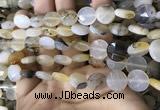 CAA3830 15.5 inches 10mm faceted coin montana agate beads